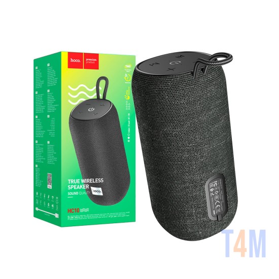 Coluna Sem Fio Portátil HC10 Sonar com AUX/FM/USB BT V5.0 1200mAh Preto